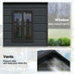 4' x 3' Plastic Garden Shed with Floor, Outdoor Small Shed with Lockable Door, Window and Vent, Dark Grey