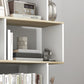 5-Tier Bookshelf, Geometric S-Shaped Bookcase, Tall Narrow Display Shelf for Living Room, Study Room, White
