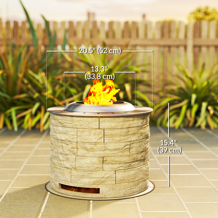 Yellow Smokeless Fire Pit with Mat