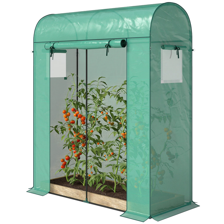6' x 2' x 6.6' Mini Greenhouse with Roll-Up Door and Mesh Window