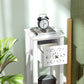 Nightstand Set of 2 with Drawer and Open Storage Shelf White