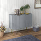 Modern Storage Cabinet Sideboard Buffet Cabinet with Gold Legs for Living Room Dining Room Hallway Grey