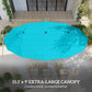 15' Outdoor Patio Umbrella with Twin Canopy Sunshade Steel Table Umbrella w/ Lift Crank, Cross base, Sandbag, Light Blue