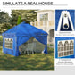 10' x 10' Pop Up Canopy Tent, Instant Sun Shelter, Tents for Parties, with Wheeled Carry Bag, Blue