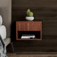 Floating Nightstand Set of 2, Wall Mounted Bedside Table with Drawer for Bedroom, Brown
