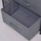 Dresser with 7 Drawers, Chest of Drawers with Metal Frame, Fabric Dresser for Living Room, Dark Grey