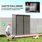 5' x 3' Outdoor Storage Shed, Steel Garden Shed with Single Lockable Door, Tool Storage Shed for Backyard, Grey
