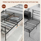 Metal Queen Platform Bed Frame with Headboard, Steel Slat Support, Underbed Storage, No Box Spring Needed, Easy Assembly