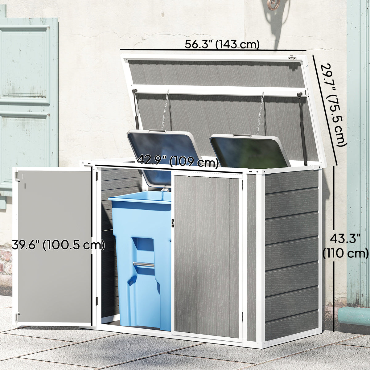 41 Cu. Ft. Garbage Bin Shed