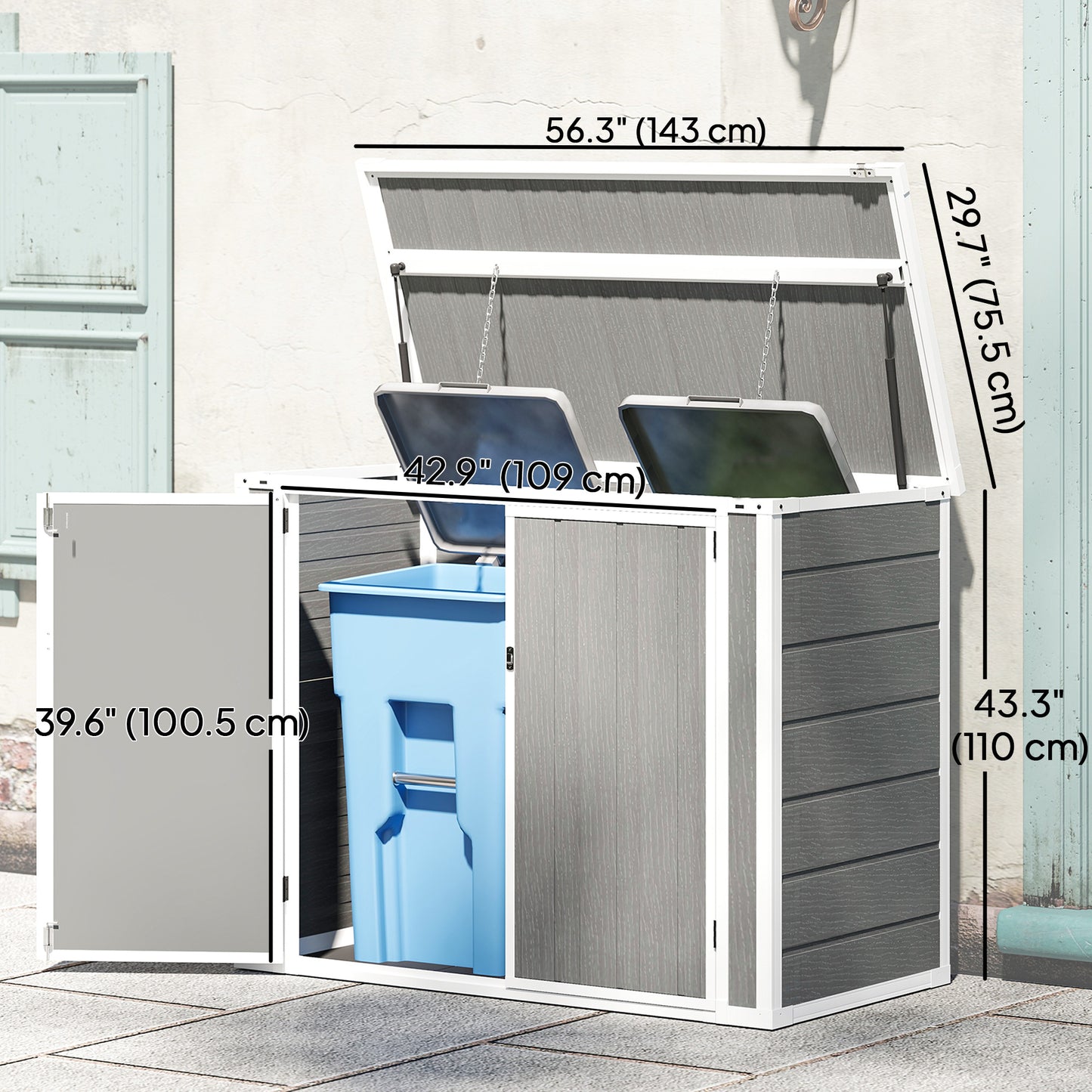41 Cu. Ft. Garbage Bin Shed