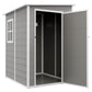 4x5 Lean to Garden Shed with Window Lockable for Garden Tool Storage Grey