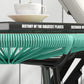 Rattan Side Table, Round Outdoor Table, with Round PE Rattan and Tempered Glass Table Top for Patio, Garden, Light Green