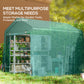 Garden Storage Tent, Patio Storage Shelter w/ Metal Frame and Double Zipper Doors, Green