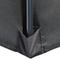 9.8ft Half Umbrella Semi Round Patio Parasol with Crank Handle, Top Vent for Garden, Balcony- NO BASE INCLUDED, Black