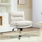 Armless Office Chair, Criss Cross Chair with Adjustable Height & Tilt Function for Home Office, Study, Light Grey