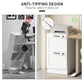 2 Drawer Filing Cabinet with Lock, Office Storage Cabinet with Adjustable Hanging Bars for A4 Letter Size Files, White