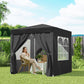 6.6'x6.6' Pop Up Canopy Tent with Sidewalls, Instant Sun Shelter Camping Gazebo with Carry Bag, Black