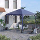 10' x 10' Pop Up Canopy Tent with Sand Bags, Instant Shelter with Adjustable Height and Carry Bag, Garden Outdoor Party Tent, Blue