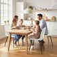 Dining Chairs Set of 4, Upholstered Dining Room Chairs with Steel Legs, Modern Kitchen Chair for Dining Room, Cream