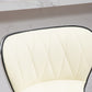 Counter Height Bar Stools Set of 2, Adjustable Height Bar Chairs with Swivel Seat, PU Leather Upholstery