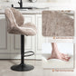 Bar Stools Set of 2, Swivel Barstools with Back, Adjustable Height and Footrest for Kitchen Island, Dining Room, Brown