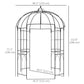 Birdcage Shape Arbour, Metal Garden Arbour Pergola Pavilion for Climbing Plants, Lights, French Style Arch Trellis