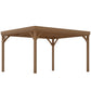 10' x 12' Wood Pergola, Outdoor Gazebo Grape Trellis for Climbing Plant Support, Garden, Patio, Backyard, Deck, Brown