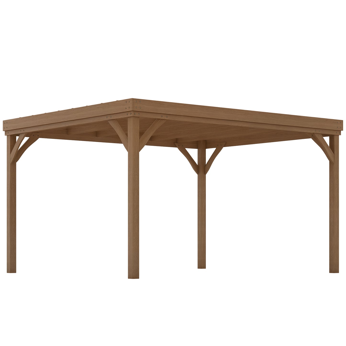 10' x 12' Wood Pergola, Outdoor Gazebo Grape Trellis for Climbing Plant Support, Garden, Patio, Backyard, Deck, Brown