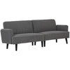 3-Seater Corduroy Loveseat with Rubberwood Legs
