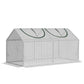 47" x 24" x 24" Portable Mini Tunnel Greenhouse Garden Planting Outdoor Flower Warm House Box with 2 Windows Steel Frame PE Cover, White