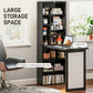 Fold-out Convertible Office Desk, Wall Mount Computer Desk with Whiteboard and Side Shelf, Black