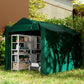 Outdoor Storage Shed, UV Resistant Bike Tent with Roll-up Zipper Door, Portable Shed for Bike, Motorcycle, Dark Green