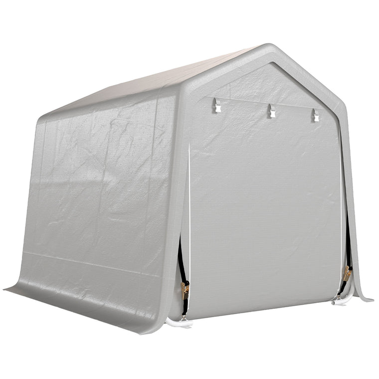 Garden Storage Tent with Metal Frame & Double Zipper Doors