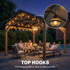 13' x 11' Hardtop Gazebo with Metal Roof and Wood Frame