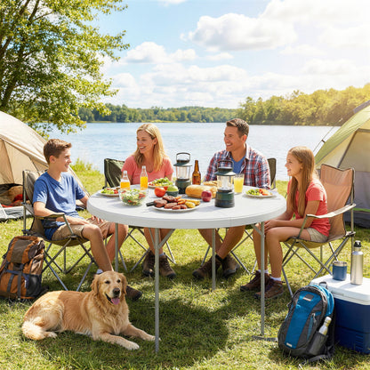 4ft White Plastic Folding Picnic Table