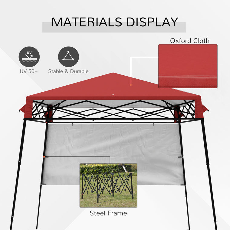 7' x 7' Foldable Pop Up Gazebo Tent with Backpack