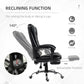 Ergonomic Office Chair with Back Support, PU leather Executive Office Chair with High Back, Retractable Footrest, Black