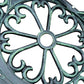 40" Outdoor Garden Bench, Cast Aluminum Antique Rose Style Patio Garden Park Loveseat Bench for Backyard, Porch, Balcony, Lawn, Green