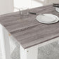 47" Kitchen Table for 4-6 People, Dining Table with Wood Effect for Dining Room, Grey