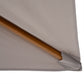 7' x 10' Wooden Patio Umbrella, Rectangle Garden Parasol, Outdoor Sunshade Canopy with Bamboo Ribs for Garden, Grey
