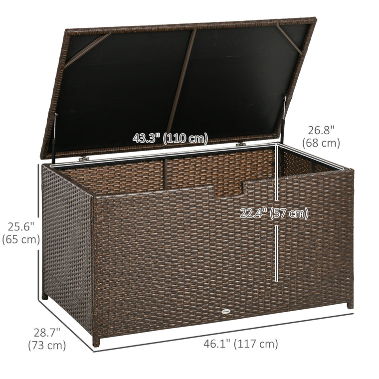 113 Gallon Rattan Deck Box