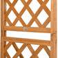 7.7FT Garden Arch with 2 Foldable Planter Boxes, Outdoor Wooden Trellis Arbor for Ceremony Party Weddings, Brown
