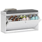 Shoe Storage with Seat, Upholstered Hallway Bench, Shoe Bench with Flip Drawer, Adjustable Shelf for 6-8 Pairs of Shoes