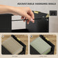 Lockable Filing Cabinet with 2 Fluted Drawers, File Cabinet with Adjustable Hanging Rails for A4 Letter Files, Black