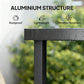 Patio Dining Table for 8, Rectangular Aluminum Outdoor Table for Garden Lawn Backyard, Black