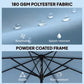 9' x 9' Sky Blue Round Market Umbrella with Valance & Tilt Crank