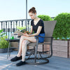 Rattan Patio Glider, Wicker Outdoor Glider Swivel Chair with Steel Frame, High Back for Backyard Porch, Grey