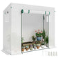 6.6' x 2.5' x 5.5' Patio Hot House, Walk-in Garden Greenhouse with Steel Frame, Door, Window for Balcony, Patio, White
