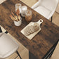 Modern Bar Table, Counter Height Dining Table with 3 Storage Shelves for Kitchen, Dining Room, Living Room, Rustic Brown
