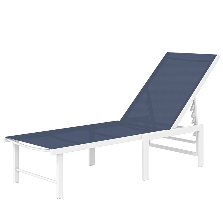 5-Position Reclining Chaise Lounge with Mesh Seat